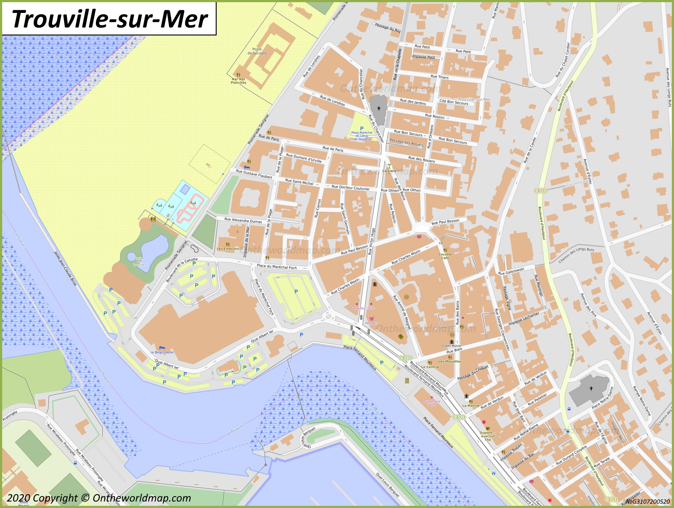 Trouville Map | France | Maps of Trouville-sur-Mer