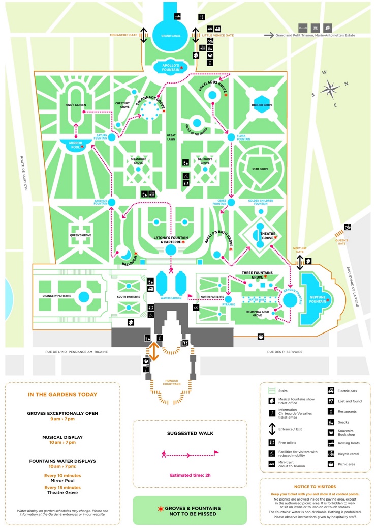 Palace of Versailles map