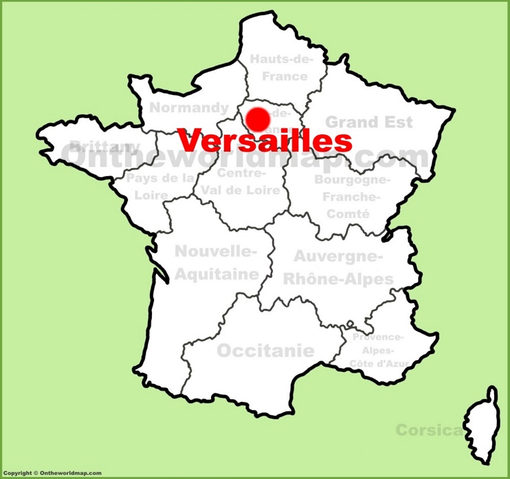Versailles location on the France map