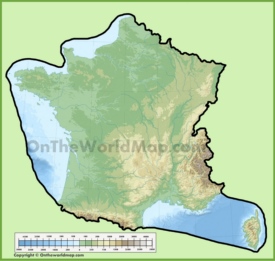 France physical map