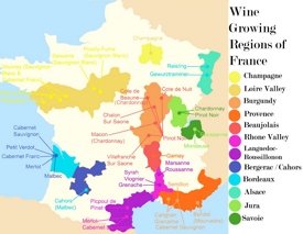 France wine regions map