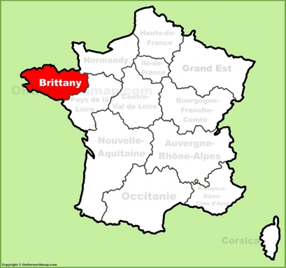 Brittany Location Map