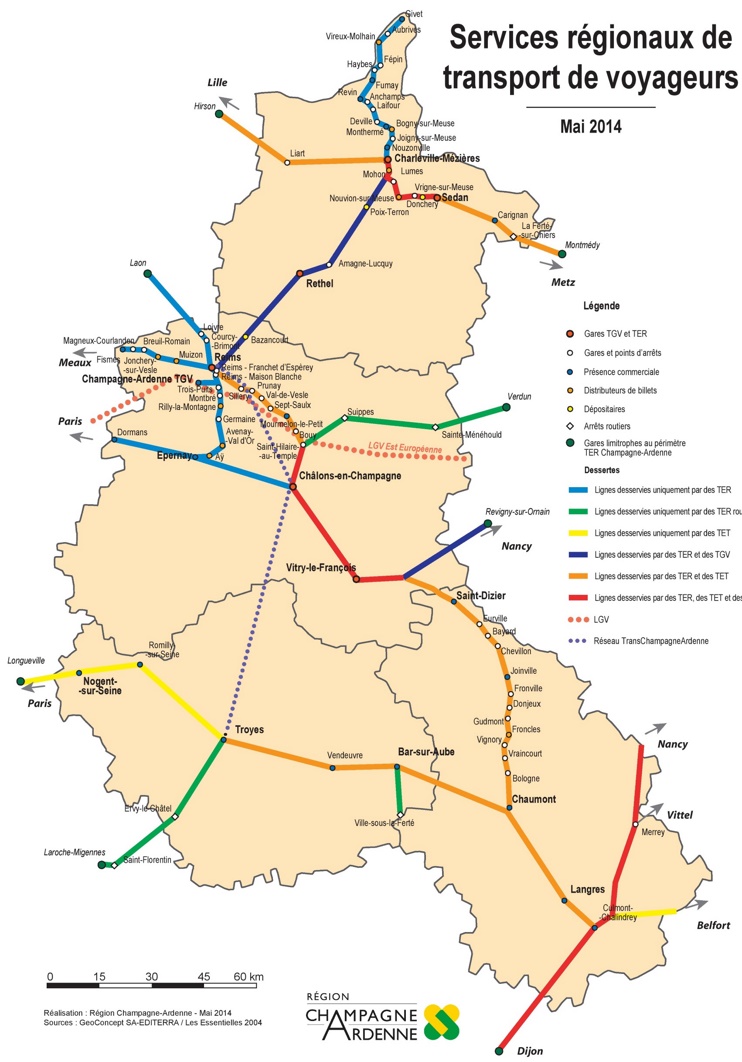 Champagne-Ardenne rail map