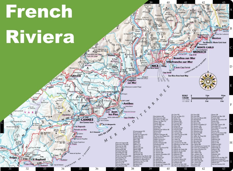 French Riviera Road Map Max 
