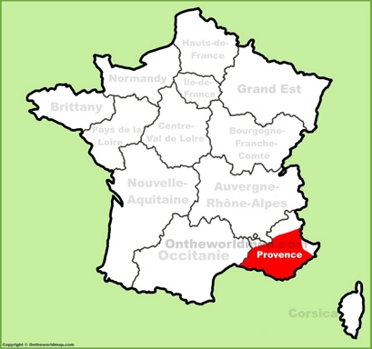 Provence Location Map