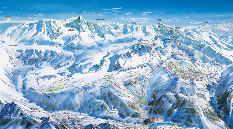 Alpe d'Huez - Grand Domaine ski map