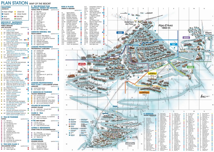Alpe d'Huez hotel map