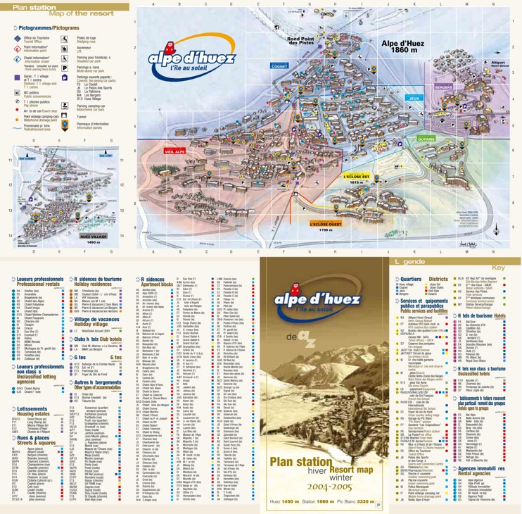 Alpe d'Huez resort map