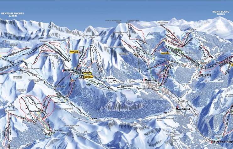 Avoriaz and Morzine ski map