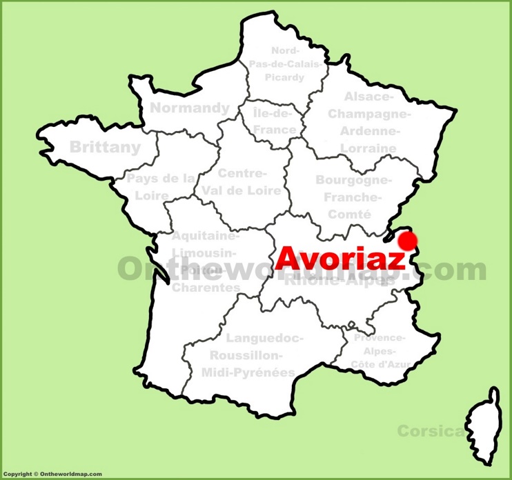 Avoriaz location on the France map