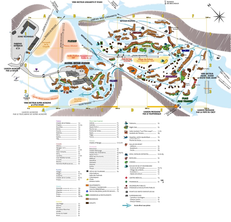 Avoriaz tourist map