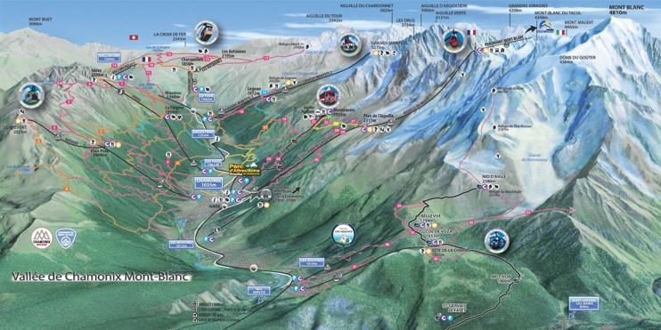 Chamonix summer map