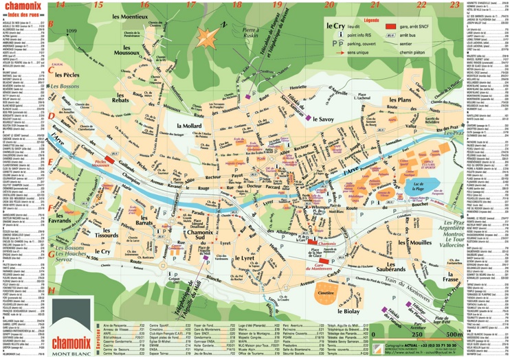 Chamonix town map