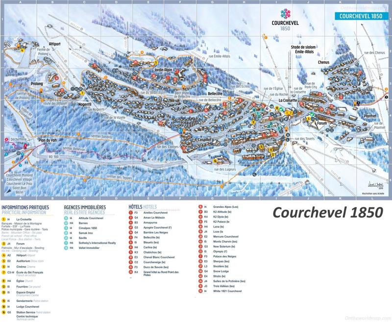 Courchevel 1850 Map