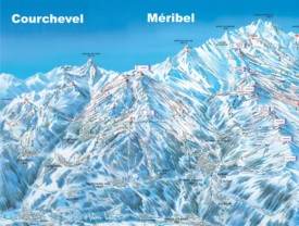 Courchevel and Meribel ski map