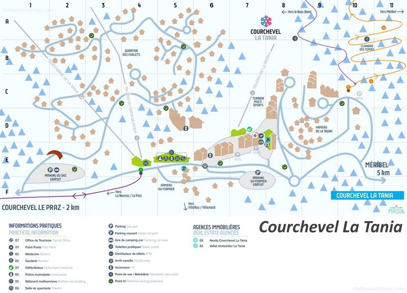 Courchevel La Tania Map
