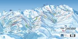 Les Trois Vallées ski map