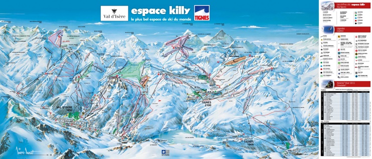 Espace Killy piste map
