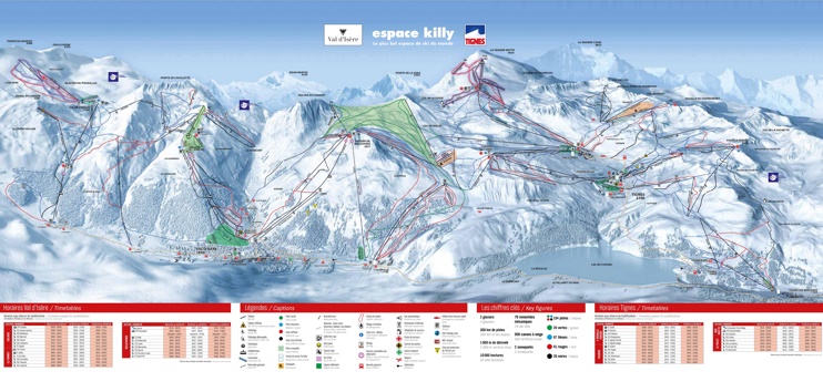 Espace Killy ski map