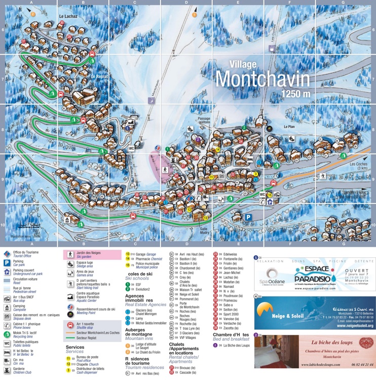 Montchavin ski map