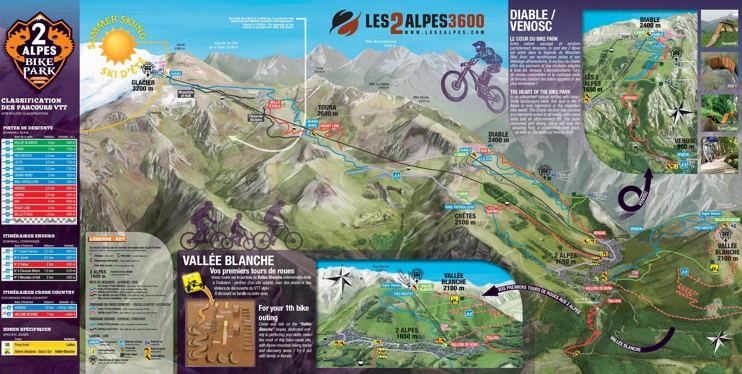 Les Deux Alpes bike map