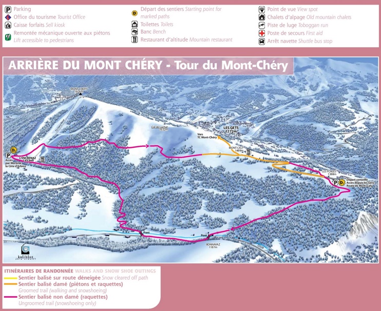Les Gets - Le Mont Chéry map