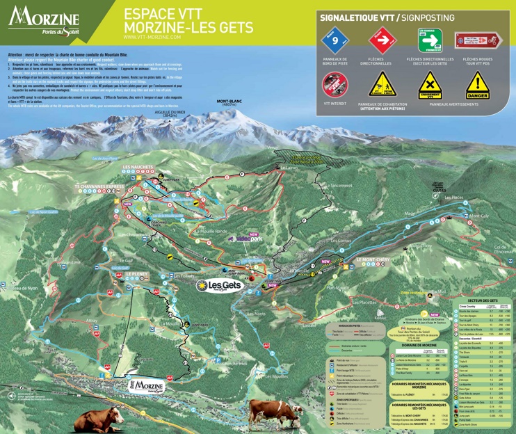 Les Gets and Morzine bike map