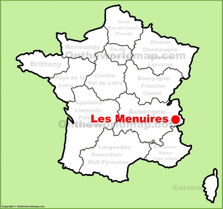Les Menuires location on the France map