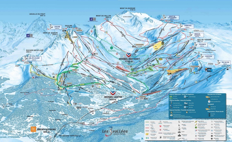 Meribel ski map