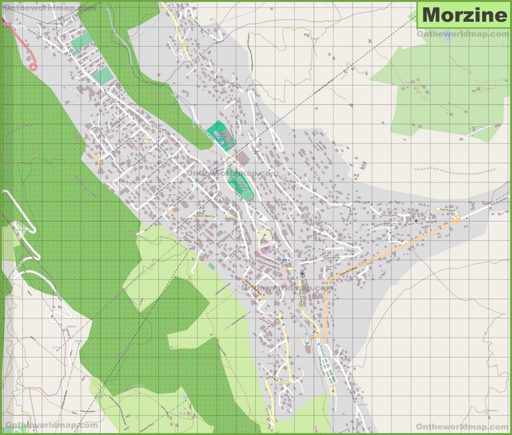 Large detailed map of Morzine