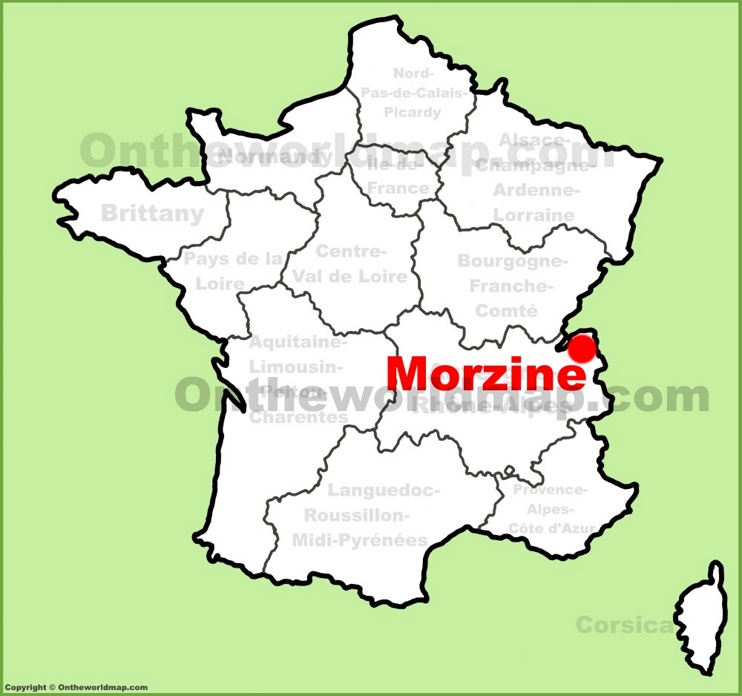 Morzine location on the France map