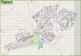 Large detailed map of Tignes