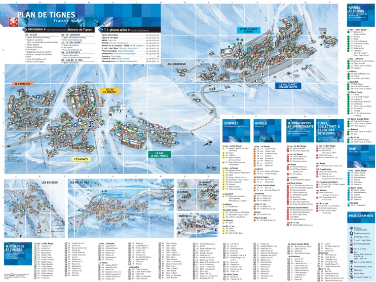 Tignes resort map