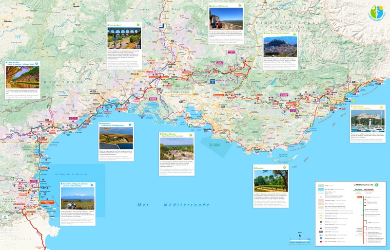 Tourist Map of the Mediterranean Coast of France