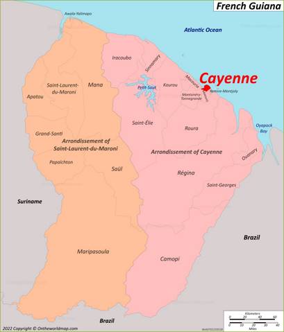 Cayenne Location Map