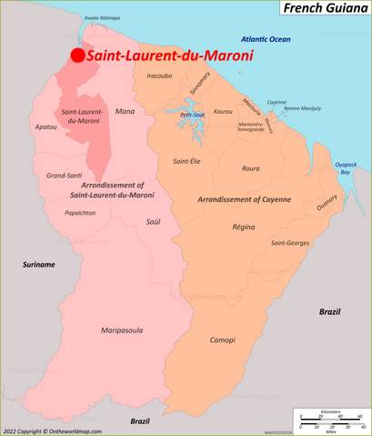 Saint-Laurent-du-Maroni Location Map