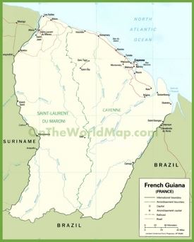 French Guiana political map