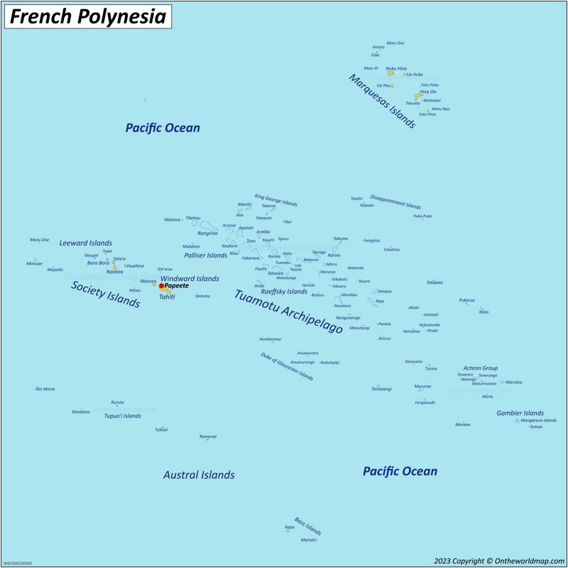 Map of French Polynesia