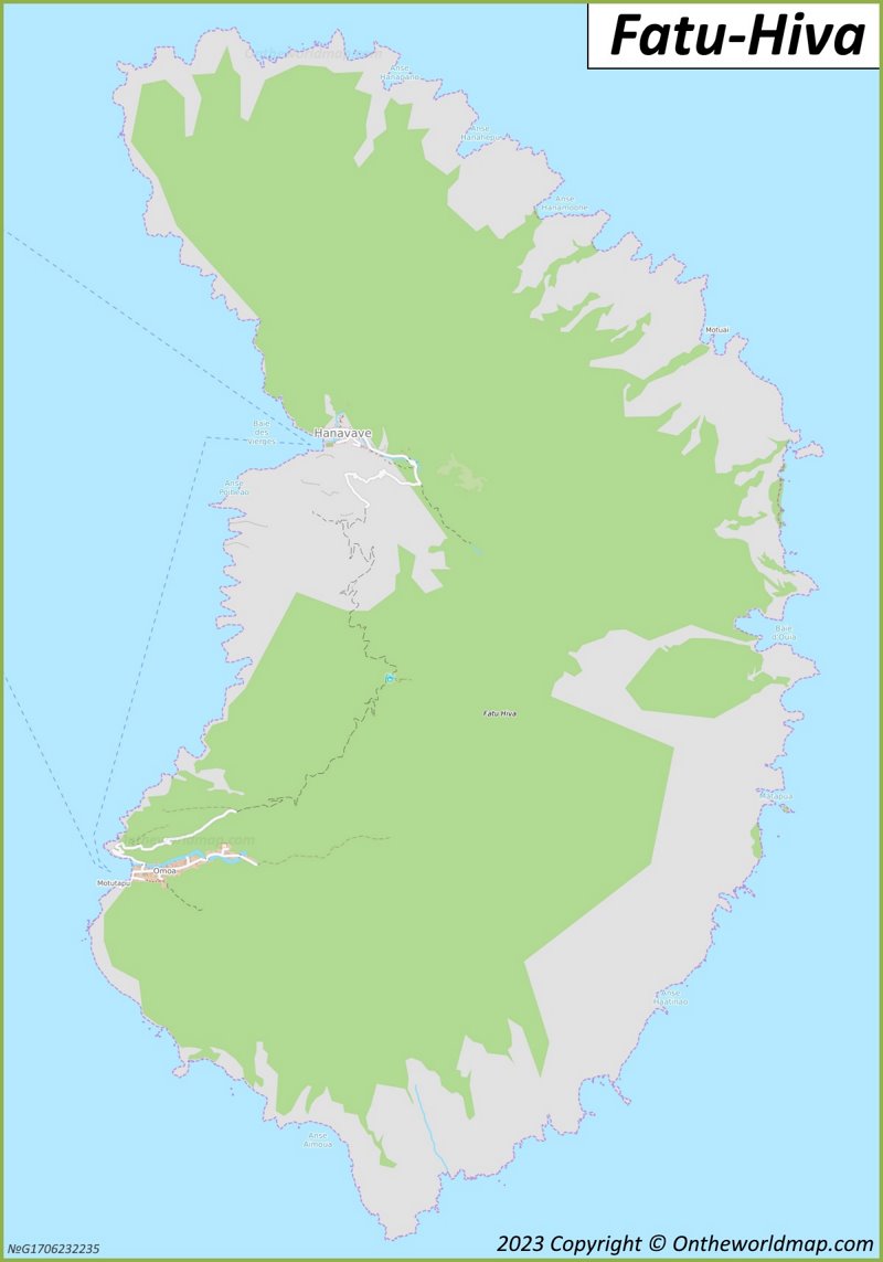 Fatu Hiva Map | French Polynesia | Detailed Maps of Fatu Hiva Island