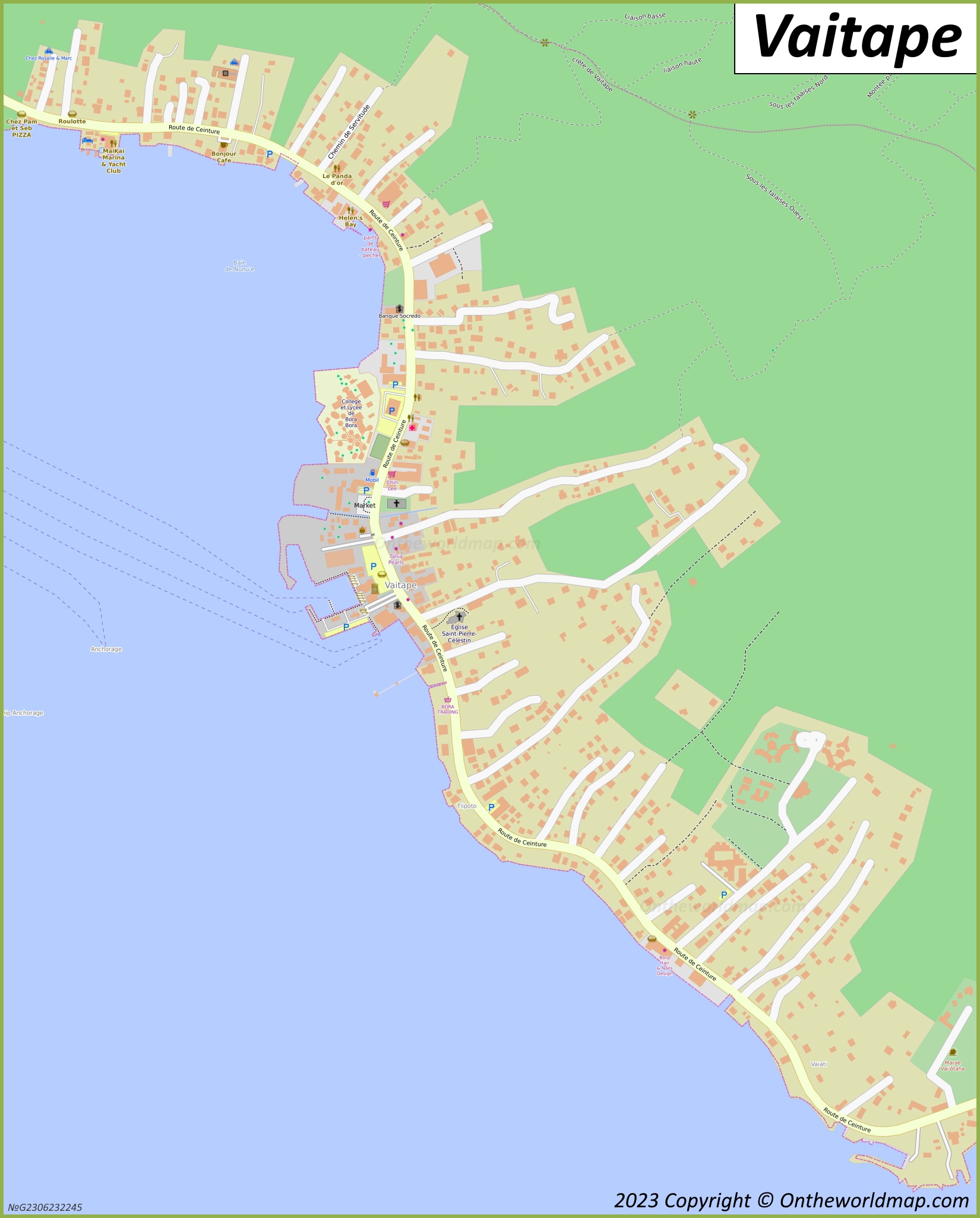 Map of Vaitape