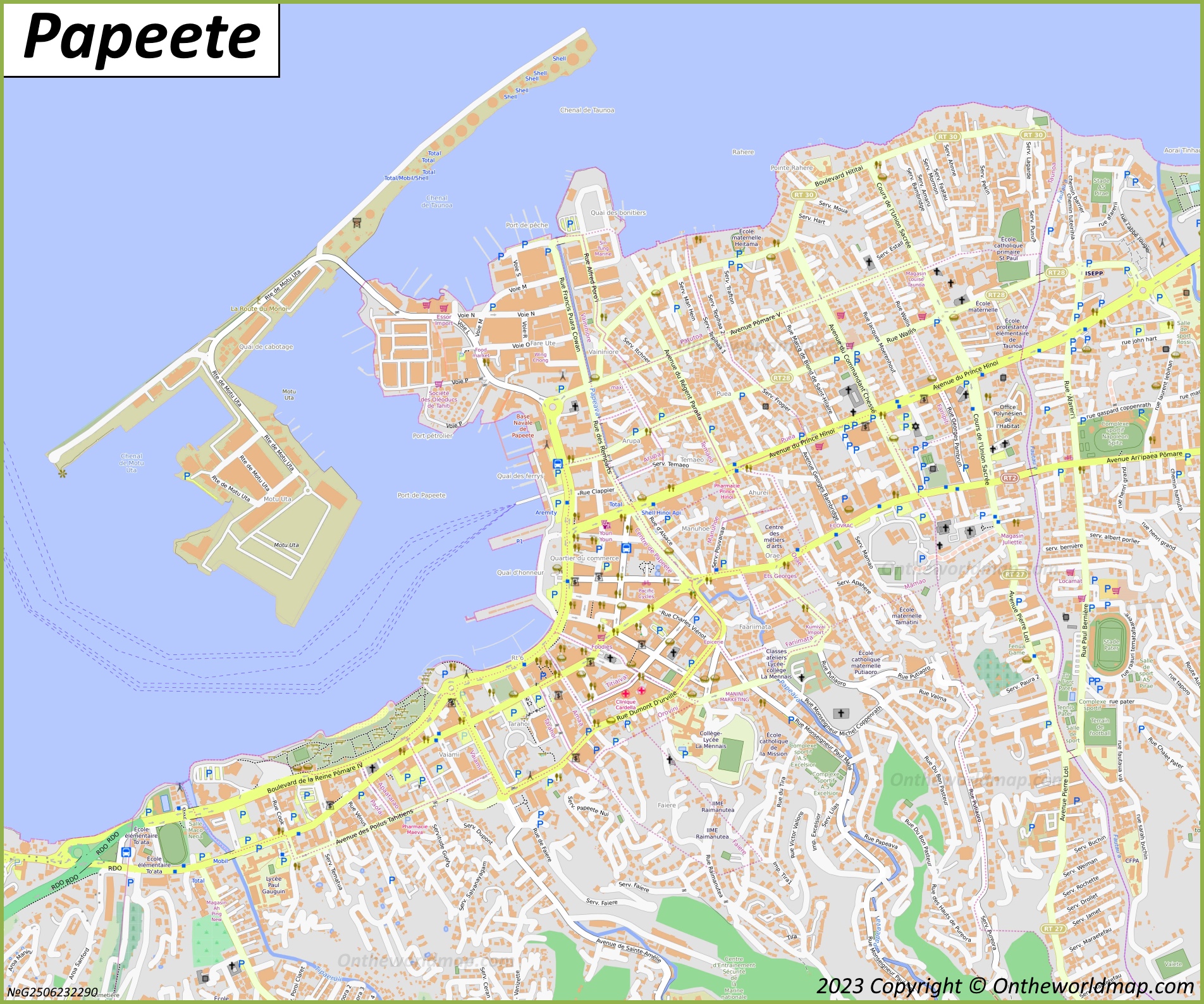 Map of Papeete