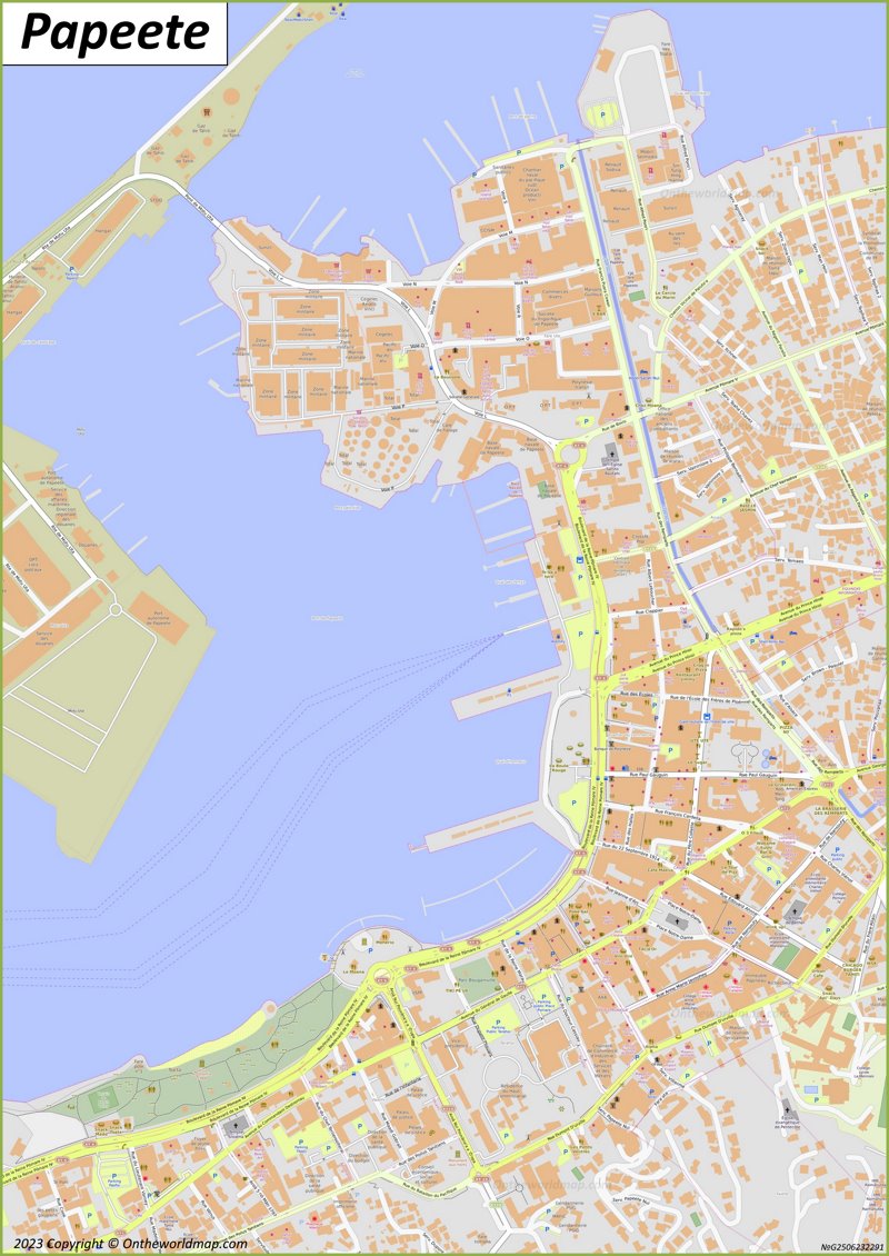 Papeete Map | Tahiti, French Polynesia | Detailed Maps of Papeete