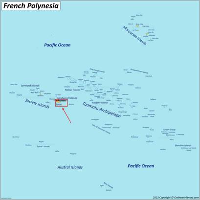 Papeete Location Map