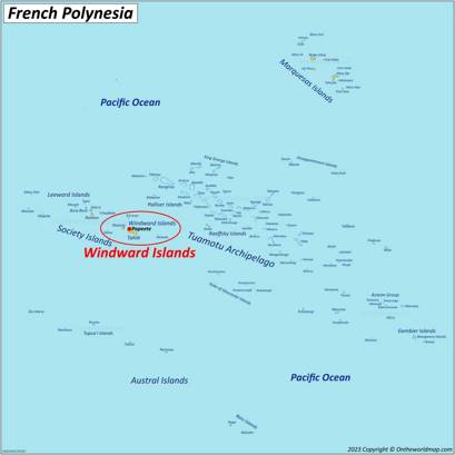 Windward Islands Location On The French Polynesia Map Min 