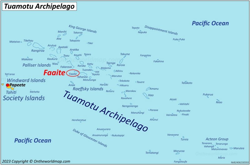 Faaite Map French Polynesia Detailed Maps of Faaite Island