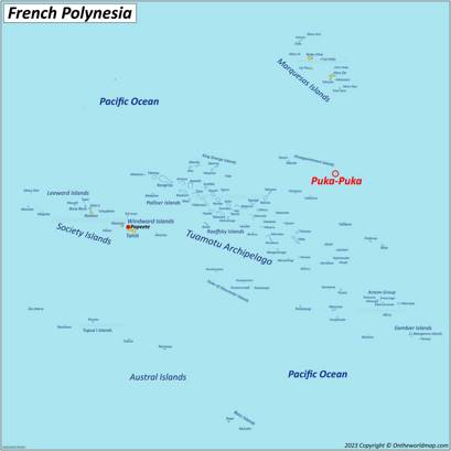 Puka Puka Location On The French Polynesia Map Min 
