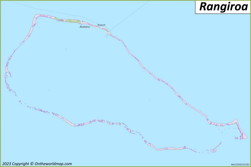 Rangiroa Map French Polynesia Detailed Maps Of Rangiroa Island   Detailed Map Of Rangiroa Max 