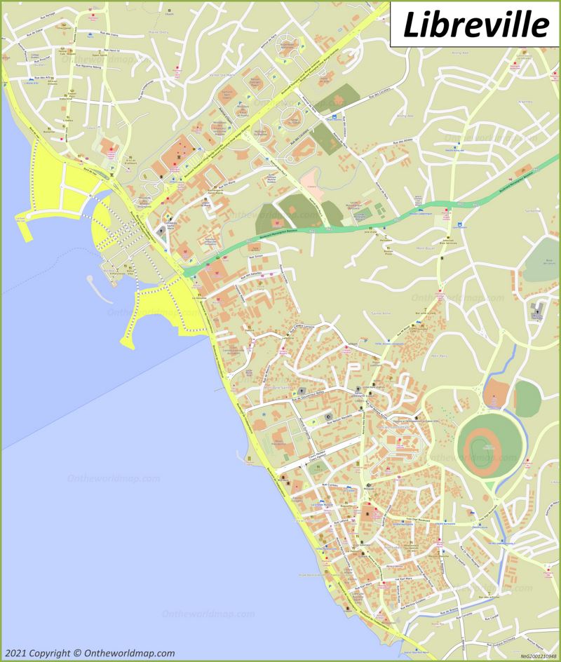 Libreville City Center Map