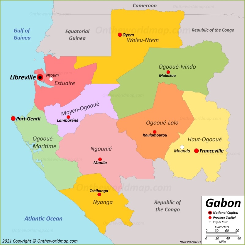 Map of Gabon