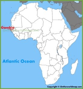 Gambia location on the Africa map